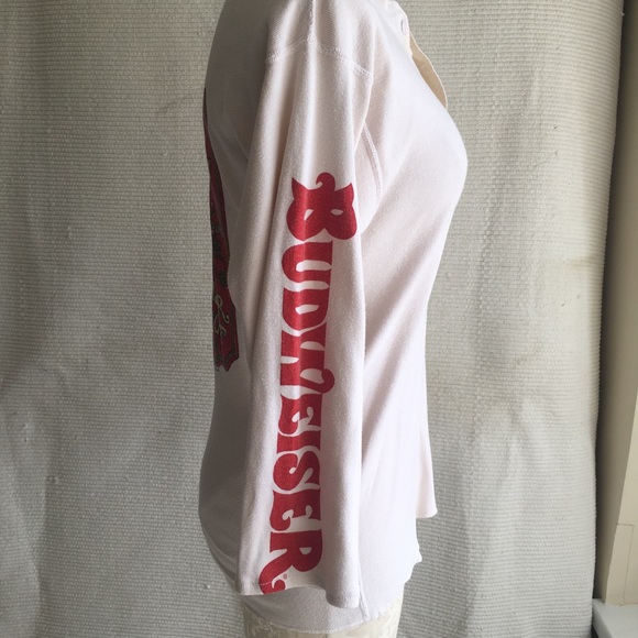 HVOFFRS! Vintage 70s Budweiser Busch Henley TShirt - Picture 4 of 8